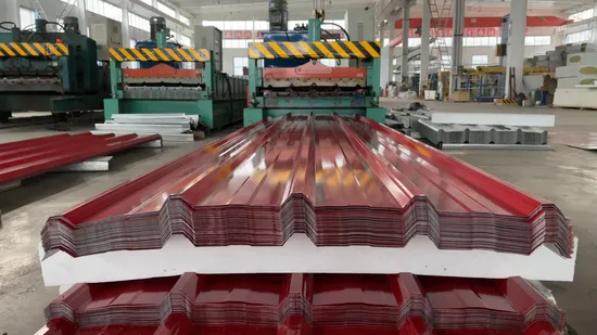 Factory Price Color Coated Plate Corrugated Tile Color Steel Plate Wall Decoration Color Coated Aluminized Zinc Sheet Galvanized Pressed Steel Plate 